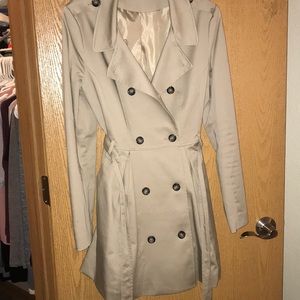 Double breasted trench coat